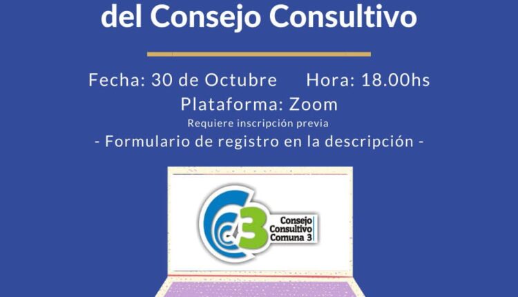 Nueva reunión online del Consejo Consultivo Comunal 3